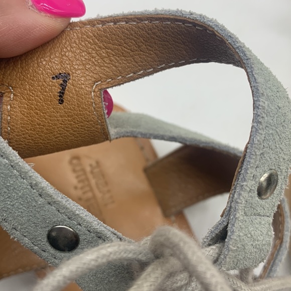 Urban Outfitters Light green Leather Lace Up Sandals Size 7. MCS3736 - Picture 10 of 10